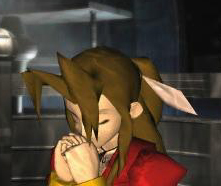 Aeris prays for the Planet in the Forgotten Capital.