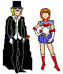 Hank as Tuxedo Mask & Sheila as Sailor Moon