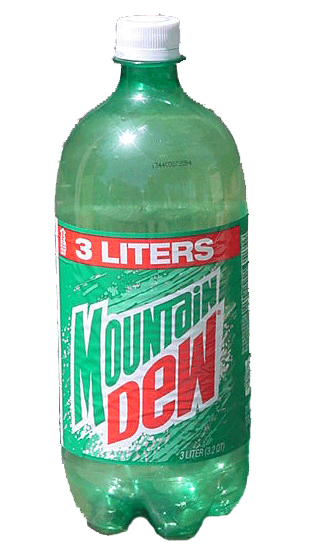 Holy crap!!! A 3 liter bottle of Mountain Dew!!! Where can I get one of those?!?!