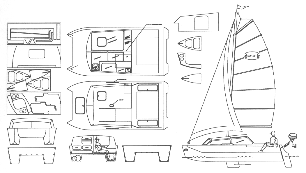 catamaran plans catamaran sailboat plans plywood catamaran plan ...