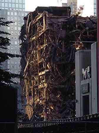 View of the wreckage from Broadway