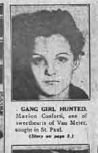 In this photo, Marie Comforti is photographed after being captured, along with Jean Delaney Crompton and Helen Gillis, at the Little Bohemia Lodge in ... - Com