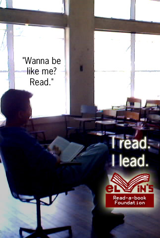 Elvin's read-a-book Foundation's print ad