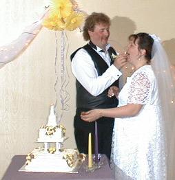 feeding cake
