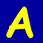 Animated picture of the letter A, Apple, Ant