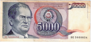 Yugoslavia 5000 Dinar 