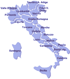 Mapa politico de Italia por provincias, Political map of Italy by provinces