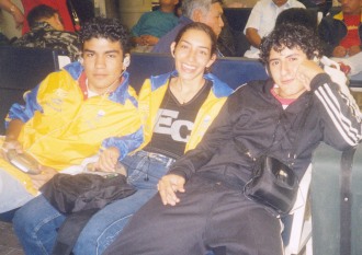 foto de Pablo, Fany, Hector en los Olimpiadas Nacional 2004 en Tijuana