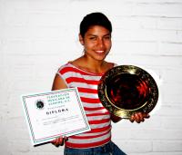 photo of Ariana with diploma and gold plate - gold at 2005 National championships