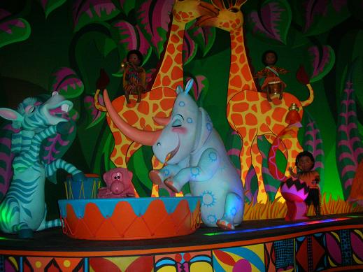 The African jungle in Disneyland Paris at It's a Small World after all