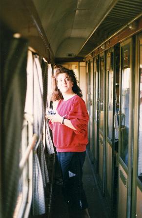  Girl in the train going to Portugal