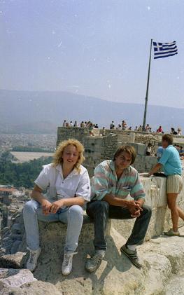 L'Acropole avec une amie Allemande