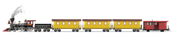 Animated Steam Train.