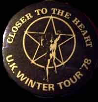 Rush tour badge - 1978
