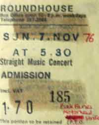 Motorhead ticket  - 1976