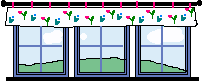 Windows looking on garden