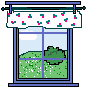 Window looking on garden