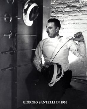 Photo of Giorgio Santelli at Salle Santelli NYC in 1950