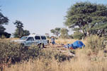 Campsite in Molopo Game Reserve