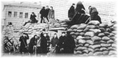En Mosku, octubre de 1941. Levantando barricadas para frenar a los nazis.
