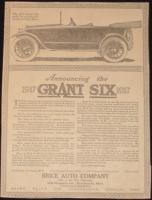 1917 GRANT Six ad