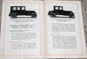 1921 GRANT SIX Sales Folder inside