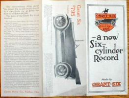 1916 GRANT SIX brochure