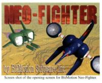 Screen shot of Neo-Fighter opening screen.