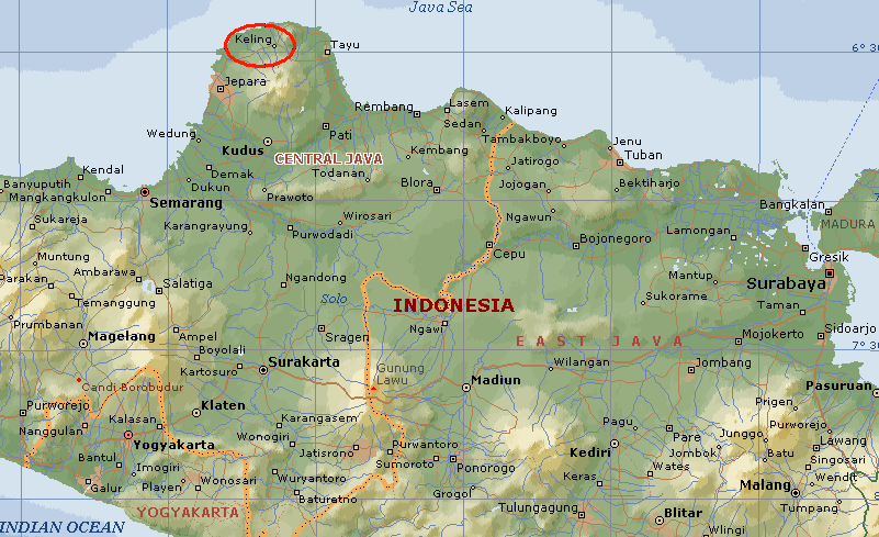 Peta Pulau Jawa, Jawa Tengah