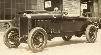 1927 LaSalle with Gus Bell at the wheel and Jess Nall next to him