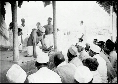 Gandhi with Followers