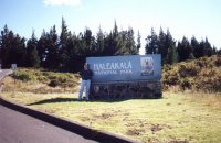 Me in front of the Haleakala National Park Sign