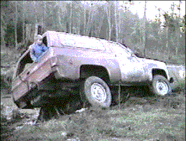 Clay's 1977 GMC Jimmy stuck in mud