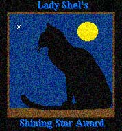Lady Shel's Shining Star Award Thanks Lady Shel