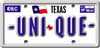 ~Unique~ Texas Plate