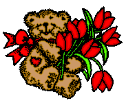 Bear With Tulips