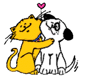 Hugging Dog and Cat