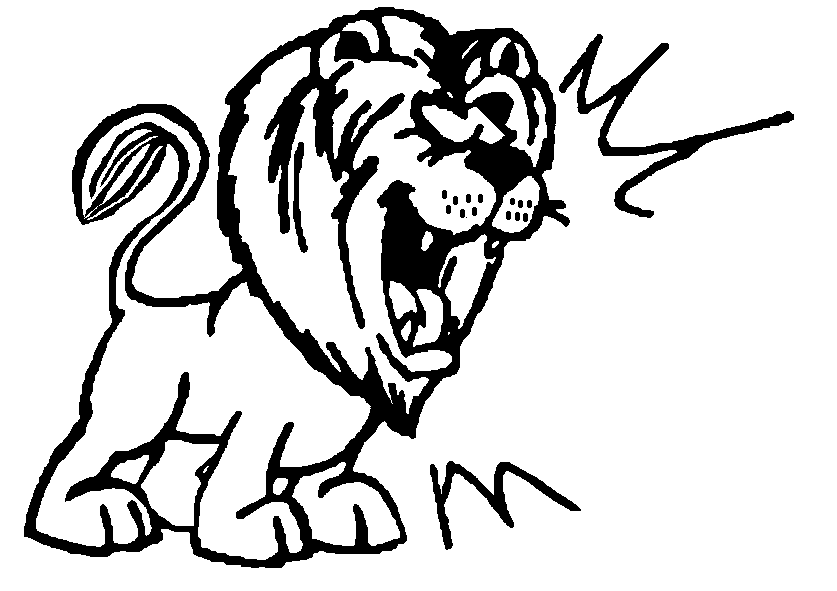 clipart black and white lion - photo #8