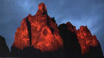 Sunset on Mount Monolith, Tombstone Valley