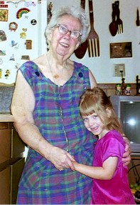 My mom with our granddaughter Rebecca in Cincinnati 1998