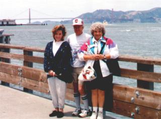 Golden Gate Bridge in background..Deb, Hank and LIz