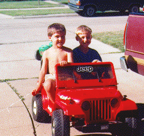Daniel and Austin on Jeep.