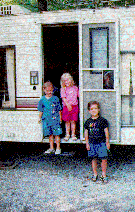 Daniel, Jess, Austin, on trailer.