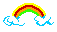 Animated Rainbow And Clouds