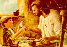 Jesus and a Boy.