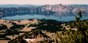 Wizard's Peak in Crater Lake from Garfield Peak