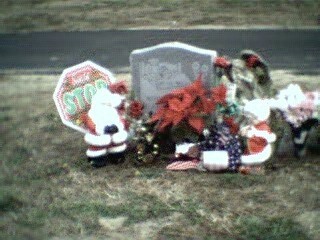 Ashley's grave for Christmas Holiday before grave blanket was purchased.