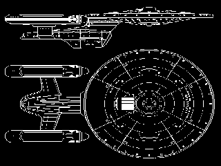 animated logo of construction diagram for starship