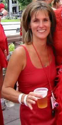 Kathy at last years Red Dress Run