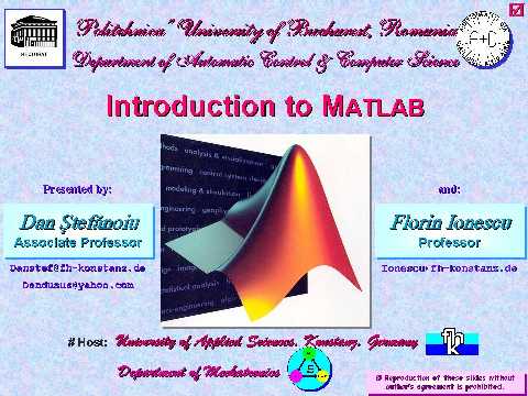 MATLAB - Academic course.
